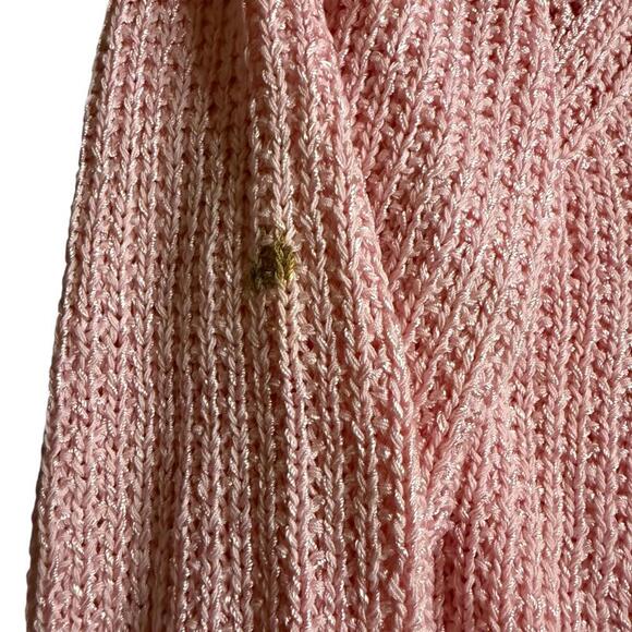 Collectible 1980s Nannell Hand Knit Pink Angora Blend Sweater Women’s M - Picture 5 of 6